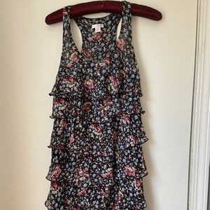 Xhileration Small Floral Print Ruffled Mini Dress